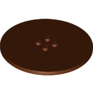 LEGO Reddish Brown Tile 8 x 8 Round with 2 x 2 Center Studs (6177)
