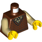 LEGO Rødbrun Top Hat Tom Minifig Torso (973 / 76382)