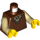 LEGO Reddish Brown Top Hat Tom Minifig Torso (973 / 76382)