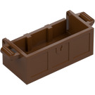 LEGO Reddish Brown Treasure Chest Bottom with Slots (4738 / 54195)