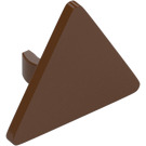 LEGO Reddish Brown Triangular Sign with Open 'O' Clip (65676)