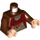 LEGO Roodachtig Bruin Viktor Krum Minifig Torso (973 / 76382)