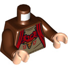 LEGO Rødbrun Viktor Krum Minifig Torso (973 / 76382)