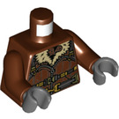 LEGO Rötliches Braun Vulture mit Reddish Braun Bomber Jacke Minifigur Torso (973 / 76382)