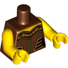 LEGO Roodachtig Bruin Warrior Woman Torso (973 / 88585)