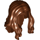 LEGO Roodachtig Bruin Golvend Lang Haar met Parting (33461 / 95225)
