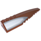 LEGO Reddish Brown Wedge 12 x 3 x 1 Double Rounded Right with Gray Window Sticker (42060 / 45173)