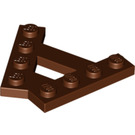 LEGO Reddish Brown Wedge Plate 1 x 4 A-Frame (45°) (15706)