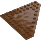 LEGO Roodachtig bruin Wig Plaat 10 x 10 zonder Hoek zonder Noppen in het midden (92584)