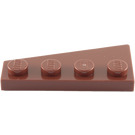 LEGO Brun rougeâtre Coin assiette 2 x 4 Aile Droite (41769)