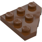 LEGO Roodachtig bruin Wig Plaat 3 x 3 Hoek (2450)