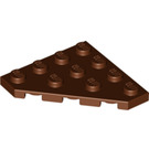 LEGO Roodachtig Bruin Wig Plaat 4 x 4 Hoek (30503)