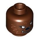 LEGO Reddish Brown Werewolf Head (Safety Stud) (3626 / 87385)