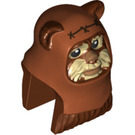 LEGO Reddish Brown Wicket Ewok Head with Tan Face  (15050 / 50107)