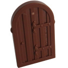 LEGO Roodachtig bruin Wood Deur met hinges voor 30044 (3347 / 94161)