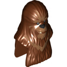 LEGO Reddish Brown Wookiee Head with Face and Chest Fur (19526)