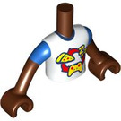 LEGO Rötlich-braun Zac Friends Torso (Boy) (73161)