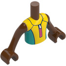 LEGO Rødbrun Zac - Redningsvest Friends Torso (Boy) (73161)