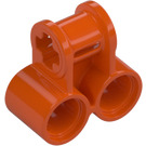 LEGO Reddish Orange Cross Block with Two Pinholes (32291 / 42163)