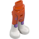 LEGO Naranja rojizo Cadera con Pants con Blanco Boots y Morado (106033)