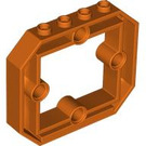 LEGO Reddish Orange Panel 1 x 6 x 4.3 with Window (49699)