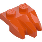 LEGO Rötliches Orange Platte 1 x 2 mit 3 Felsen Klauen (27261)