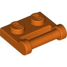 LEGO Rödaktig Orange Platta 1 x 2 med Sida Bar Handtag (48336)