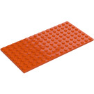 LEGO Rødaktig oransje Plate 8 x 16 (92438)