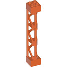 LEGO Roodachtig oranje Support 2 x 2 x 10 Draagbalk Driehoekig Verticaal (Type 4 - 3 staanders, 3 secties) (4687 / 95347)