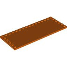 LEGO Reddish Orange Tile 6 x 16 with Studs on 3 Edges (6205)