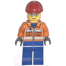 LEGO Repairman with orange jacket Minifigure