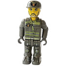 LEGO Res-Q worker med hvid Skæg og Kasket Minifigur