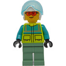 LEGO Rescue Helikopteri Lentäjä jossa Oranssi Aurinkolasit Minihahmo