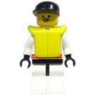 LEGO Rescuer mit Moustache, Rettungsweste und Deckel Minifigur