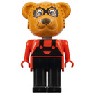 LEGO Ricky Raccoon with Red Top with Black Suspenders Fabuland Figure