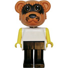 LEGO Ricky Raccoon with White Top and Large Eyes Mask Fabuland Figure