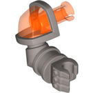 LEGO Right Arm with Armor and Trans-Neon Orange Shoulder (24104)