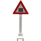 LEGO Road Sign Triangle with Level Crossing (bold Pattern) (649)