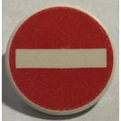 LEGO Roadsign Clip-på 2 x 2 Runda med No Entry Sign (30261)