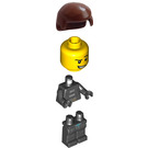 LEGO Robber met Open Leather Jacket over Prison Shirt minifiguur
