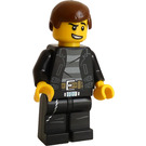 LEGO Robber med Open Leather Jakke over Prison Skjorte Minifigur