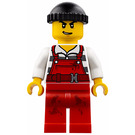 LEGO Robber with Striped Shirt and Stained Red Overalls Minifigure