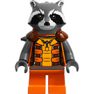 LEGO Raketti Raccoon jossa Harmaa Turkis ja Oranssi Puku Minihahmo