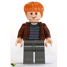 LEGO Ron Weasley met Bruin Shirt en Striped Trui Minifiguur