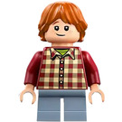 LEGO Ron Weasley with Plaid Shirt and Sand Blue Legs Minifigure