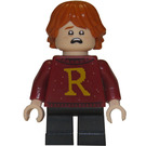 LEGO Ron Weasley with 'R' on Dark Red Pullover, short legs Minifigure