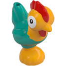 LEGO Rooster with Dark Turquoise Tail Feathers and Red Comb and Wattles (112848)