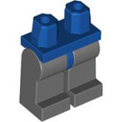LEGO Königsblau Minifigure Hüften mit Dark Stone Grau Beine (73200 / 88584)