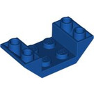 LEGO Bleu royal Pente 2 x 4 (45°) Double Inversé avec Open Centre (4871)
