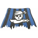 LEGO Sail 18 x 27 Tattered with Black and Blue Stripes with Skull and Cutlass